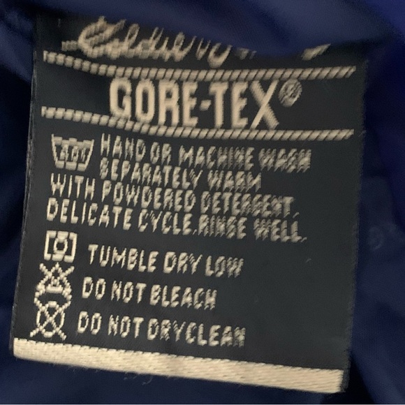 Vintage Eddie Bauer Ebtek Men's Large Gore-Tex Rain Ski Jacket Parka Hidden Hood - Picture 5 of 13